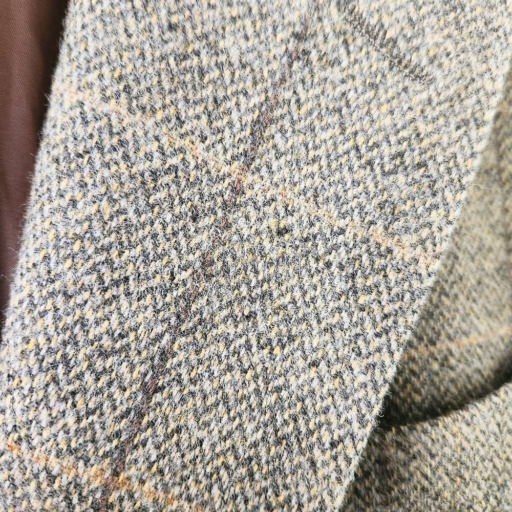 Burberry Vintage Tan Tweed Men's Blazer - Picture 4 of 10